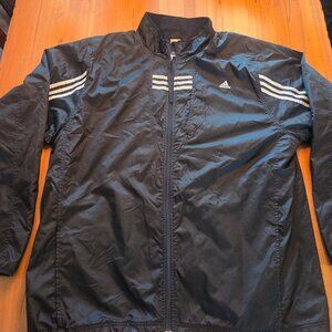 Men's Big & Tall Adidas Lightweight Three Stripe Windbreaker Jacket - Size 2XL